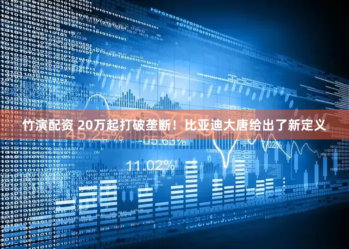 竹演配资 20万起打破垄断！比亚迪大唐给出了新定义